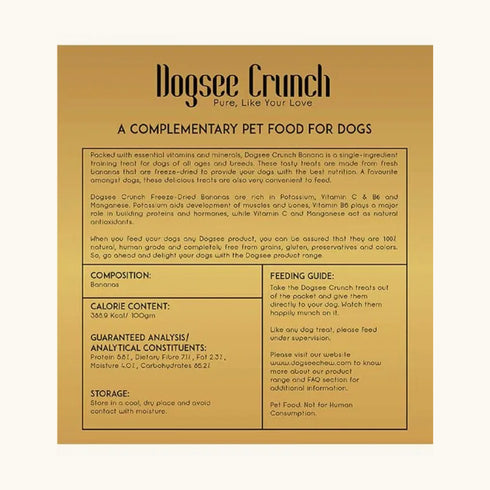 Dogsee Crunch Freeze Dried Banana Dog Treats
